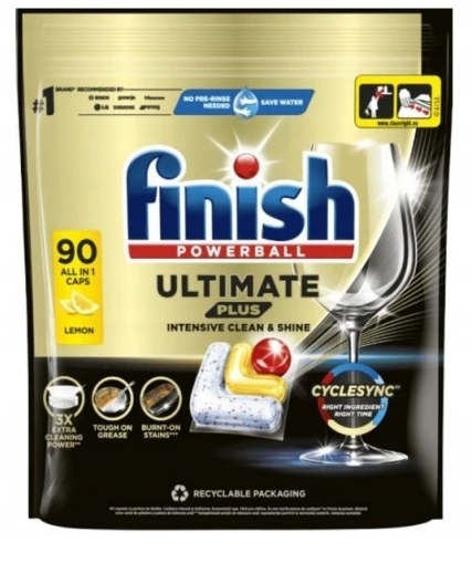 Finish Powerball Ultimate Plus Lemon Kapsułki do Zmywarki 90 szt