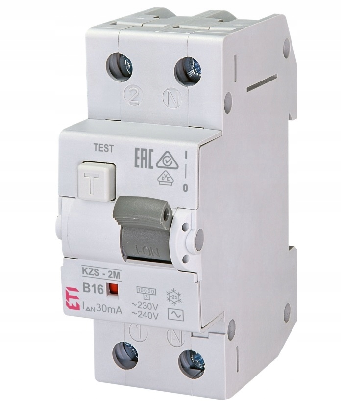 

Wyłącznik różnicowoprądowy KZS-2M Ac B16/0.03 Eti
