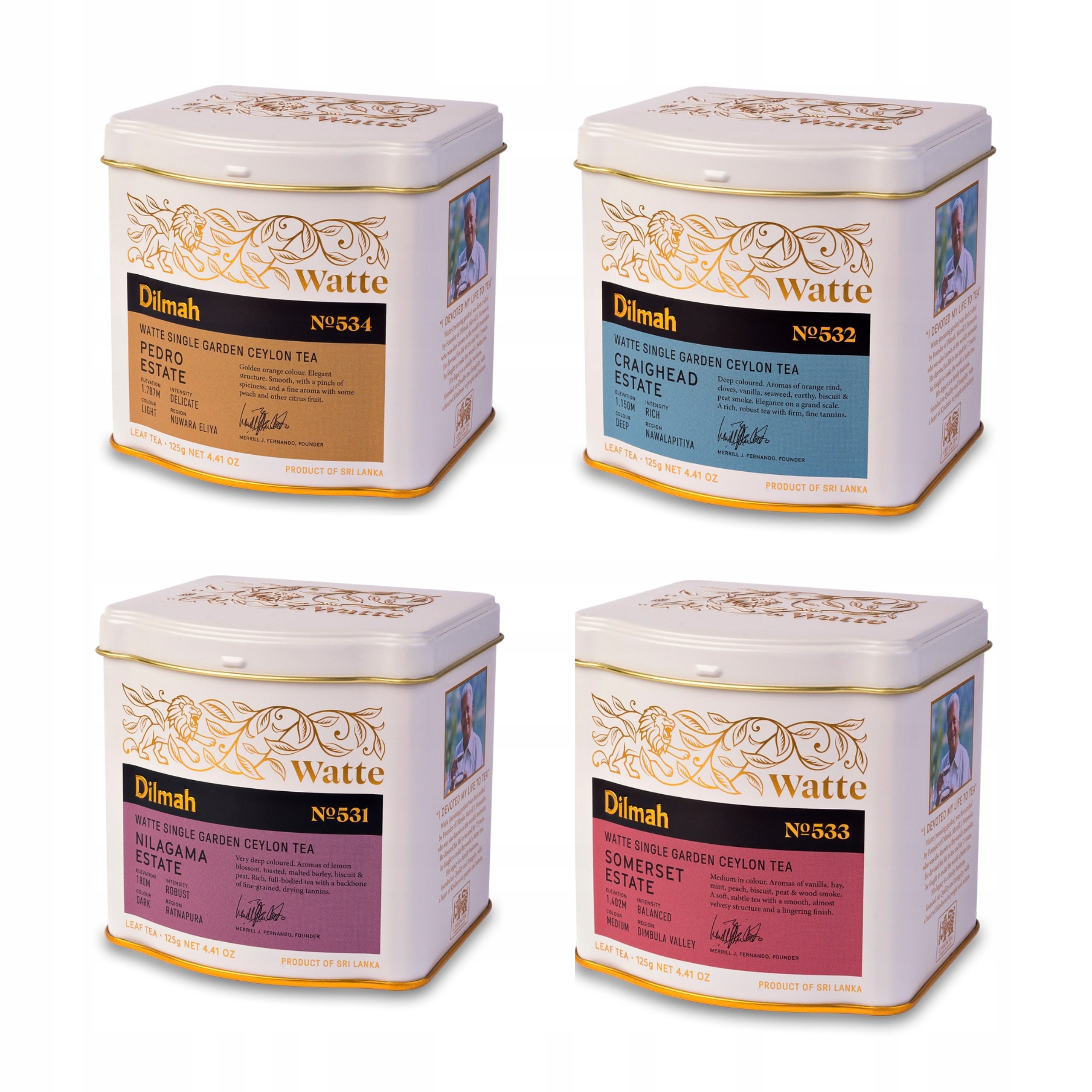 Czarna Herbata Dilmah Estate Sypka w Puszce 4 Unikalne Plantacje