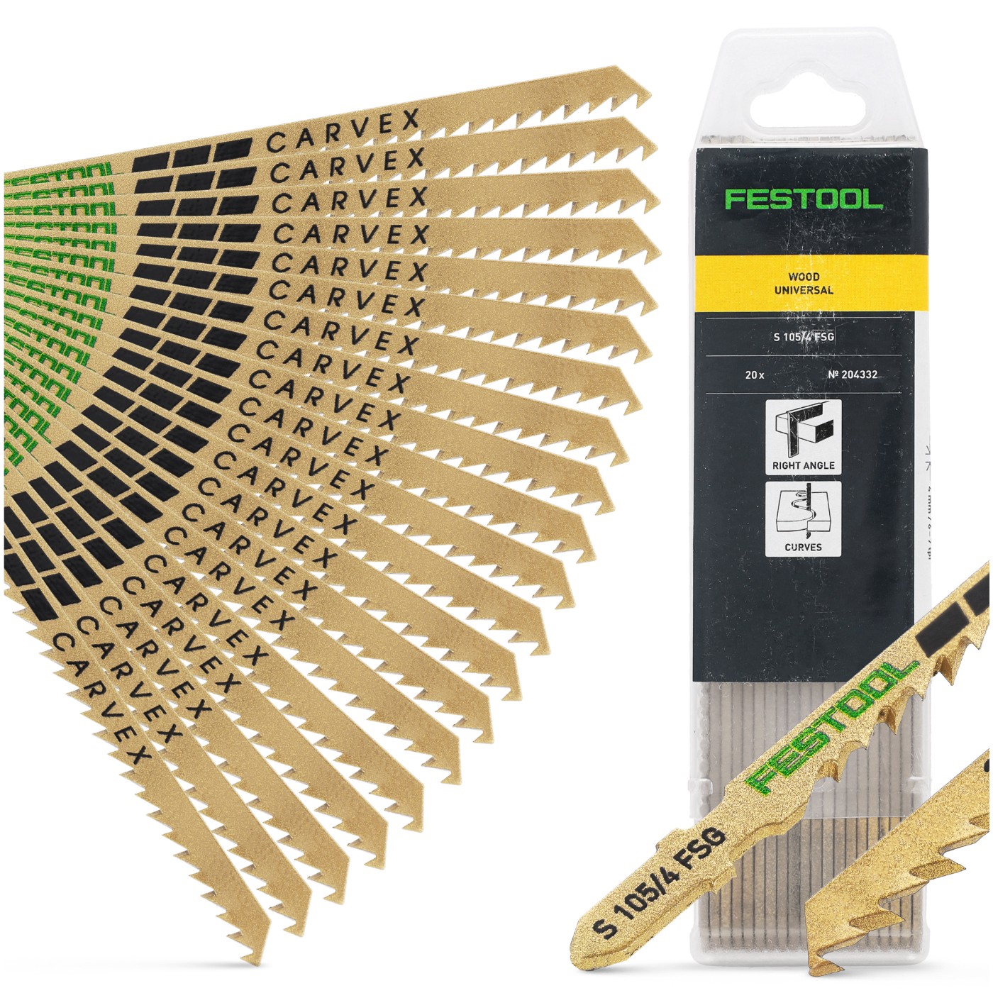 20 x Pilový kotouč pro pilu na dřevo Festool Wooduniversal S105/4 Fsg 204332