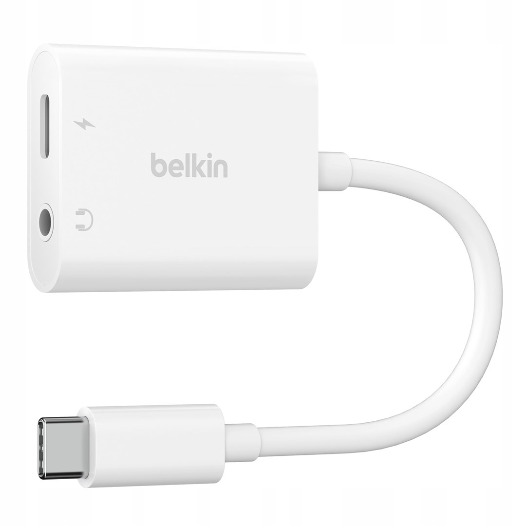 Belkin Usb-c adaptér/rozdvojka 1x Usb-c M/ 1x Usb-c F napájení 60W 1x 3,5