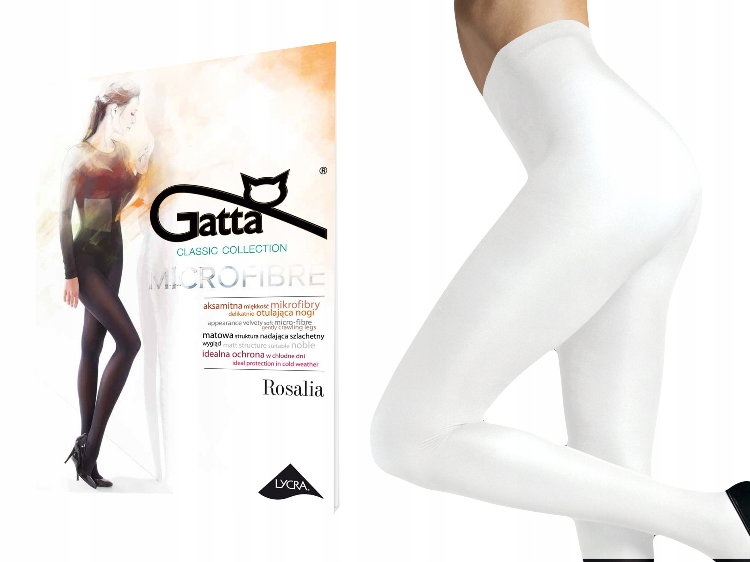 

Rajstopy Gatta Rosalia 40 den, bianco, 3-M