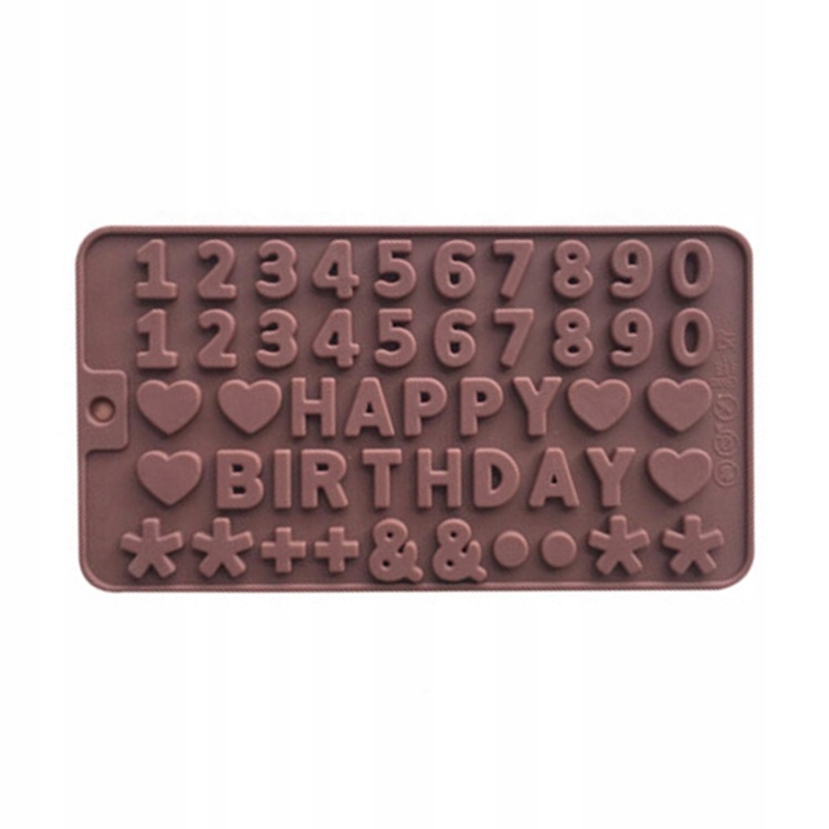 

Forma Silikonowa Happy Birthday do czekolady wosku