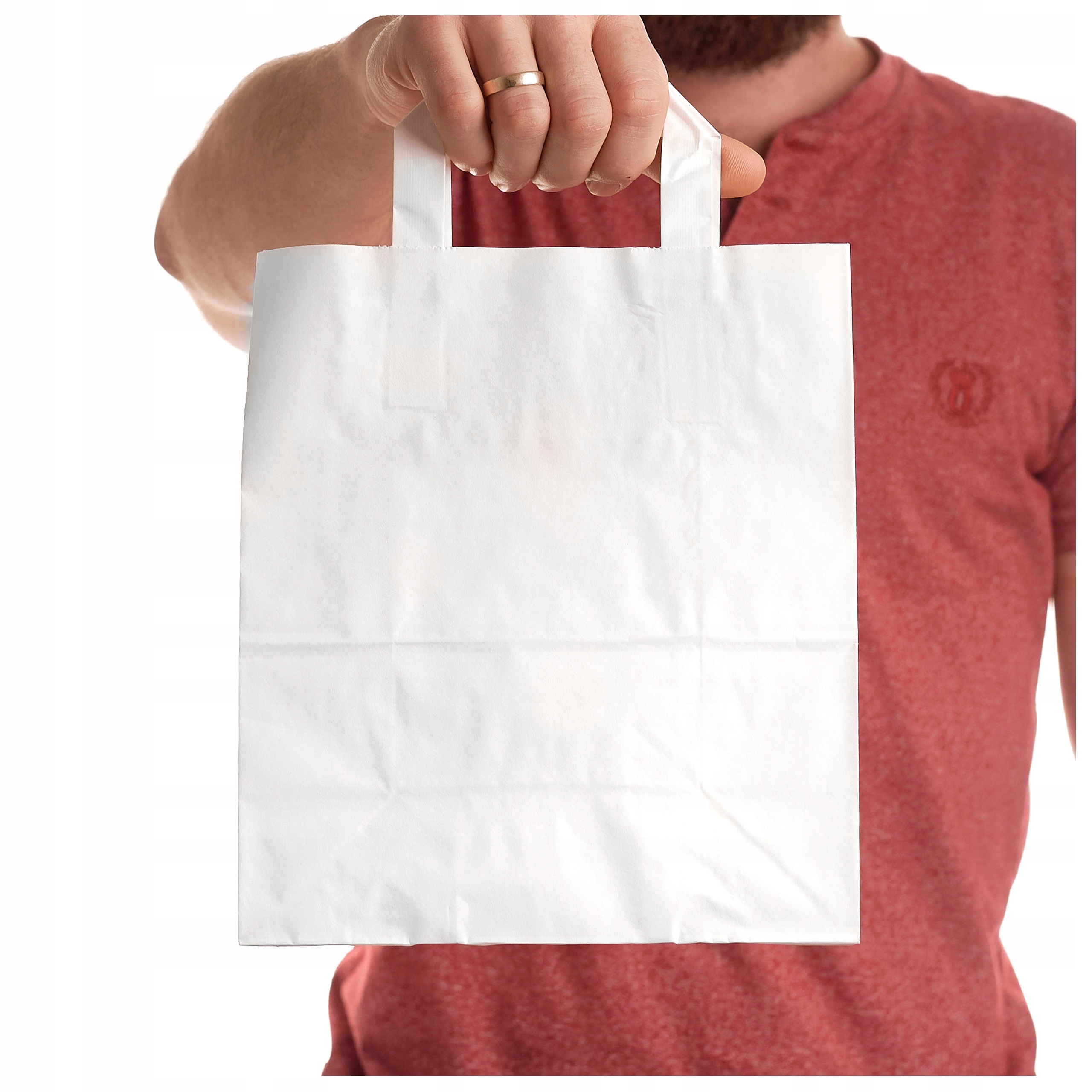 

Torba papierowa biała 22x11x25 Torby pakiet 25 szt