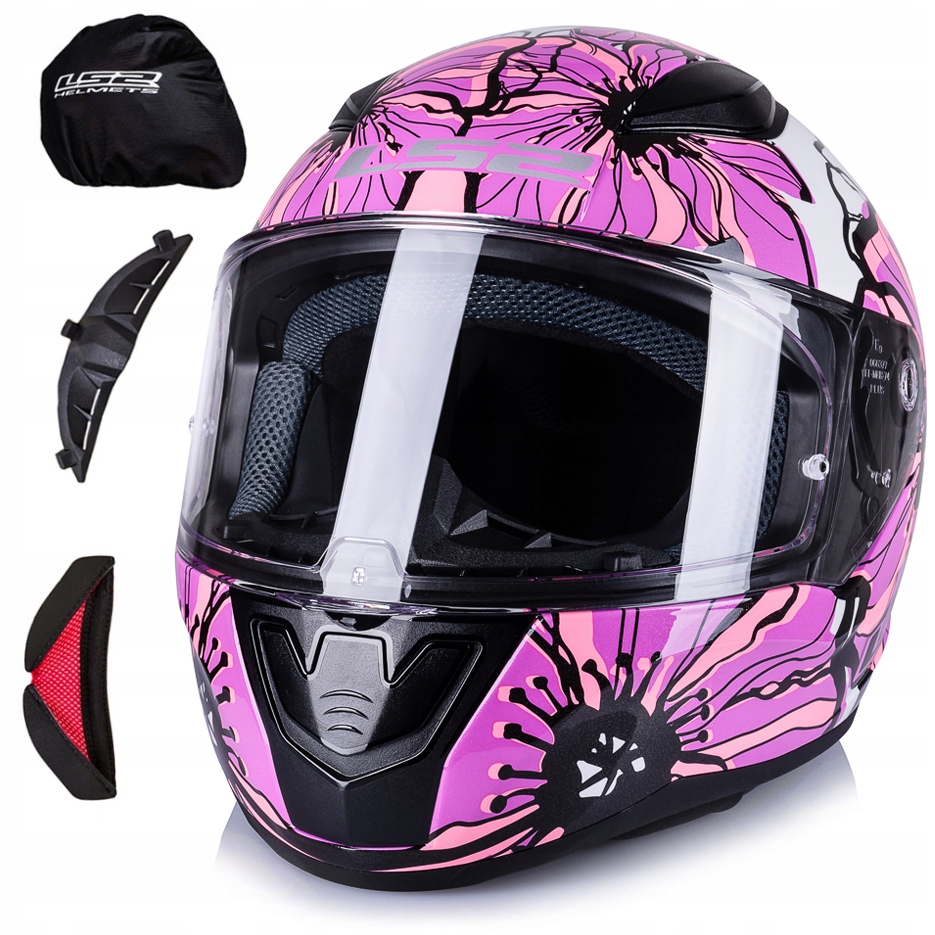 LS2 Kask Motocyklowy Integralny FF353 Rapid II Poppies Pink Xs