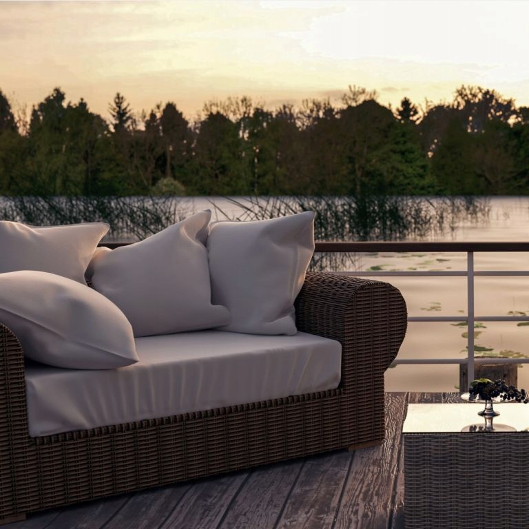 Stilista Odkládací stolek, 58 x 58 cm, polyratan, černý