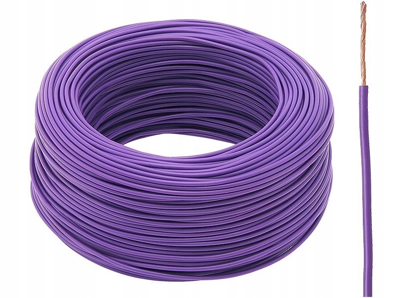 PRZEWÓD LGY 1.0MM FIOLETOWY 2 METRY