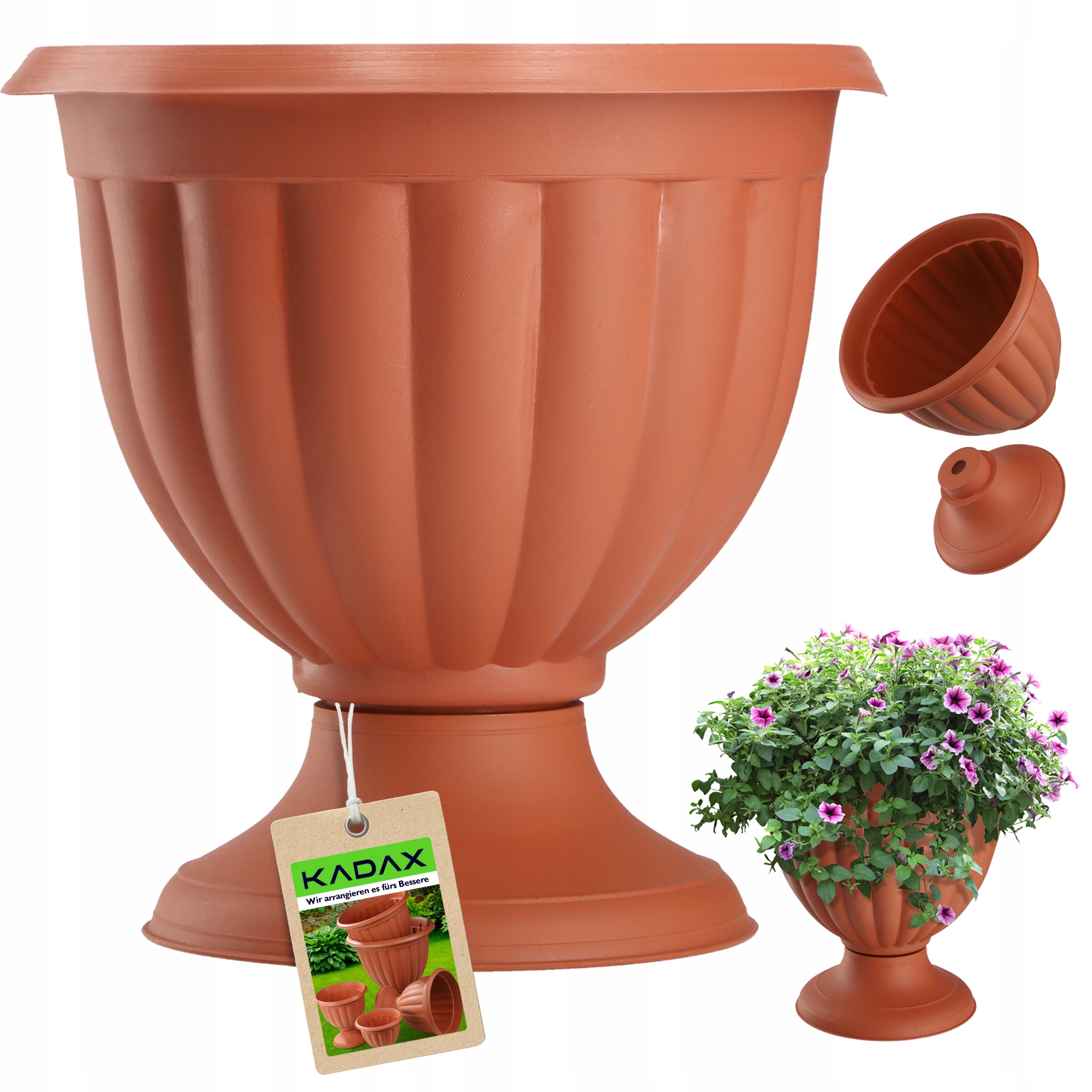 

Kadax Doniczka Donica Gazon Kwietnik 40cm Terakota