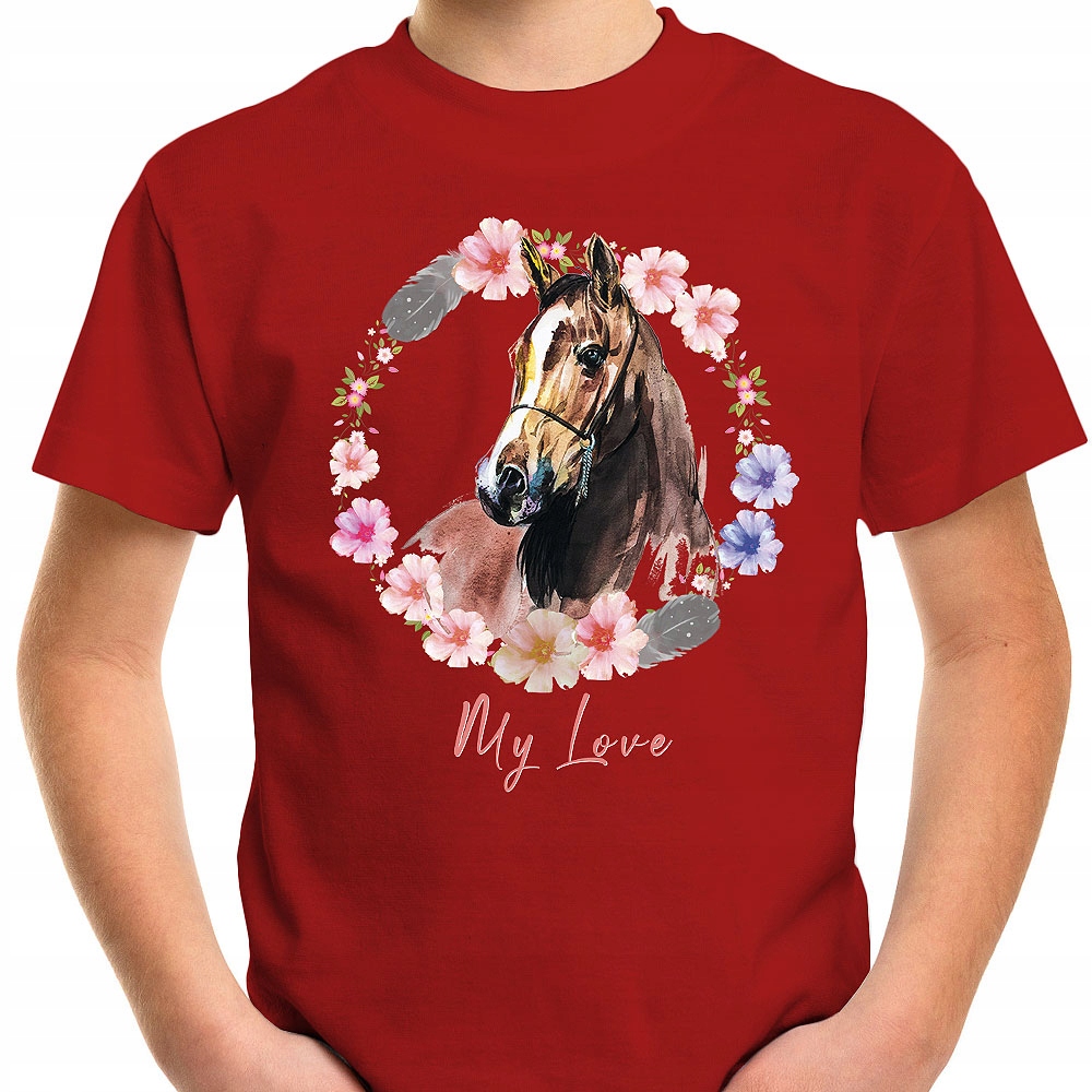 T-SHIRT KOSZULKA DLA DZIECKA KONIE 164 SUPER JAKOŚĆ