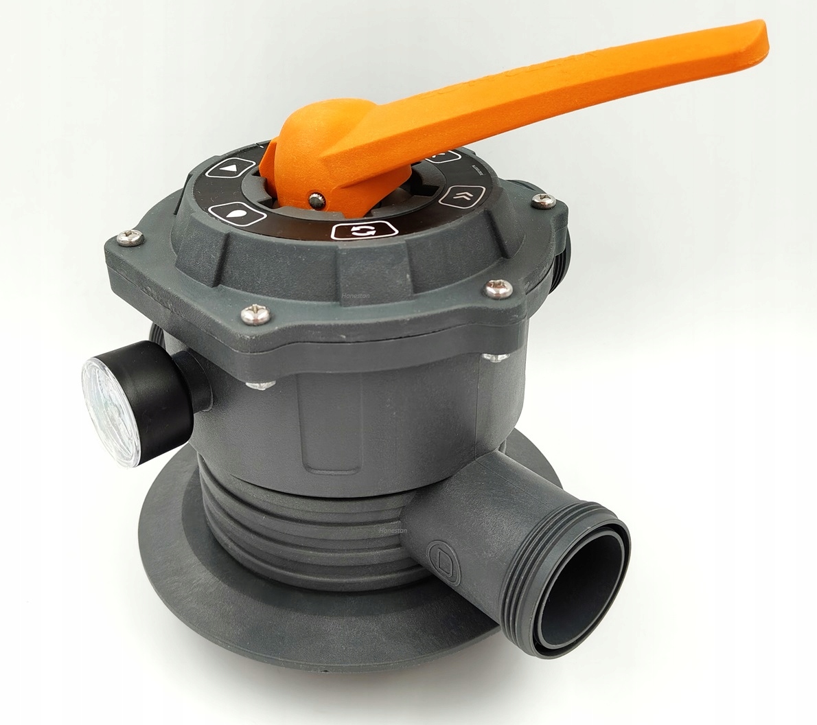 Vícecestný regulační ventil pro pískovou pumpu Flowclear s manometrem