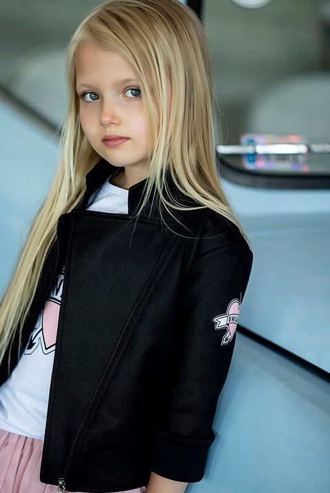 ALL FOR KIDS KURTKA RAMONESKA CZARNA A'L ZAMSZ 104 Fason ramoneska