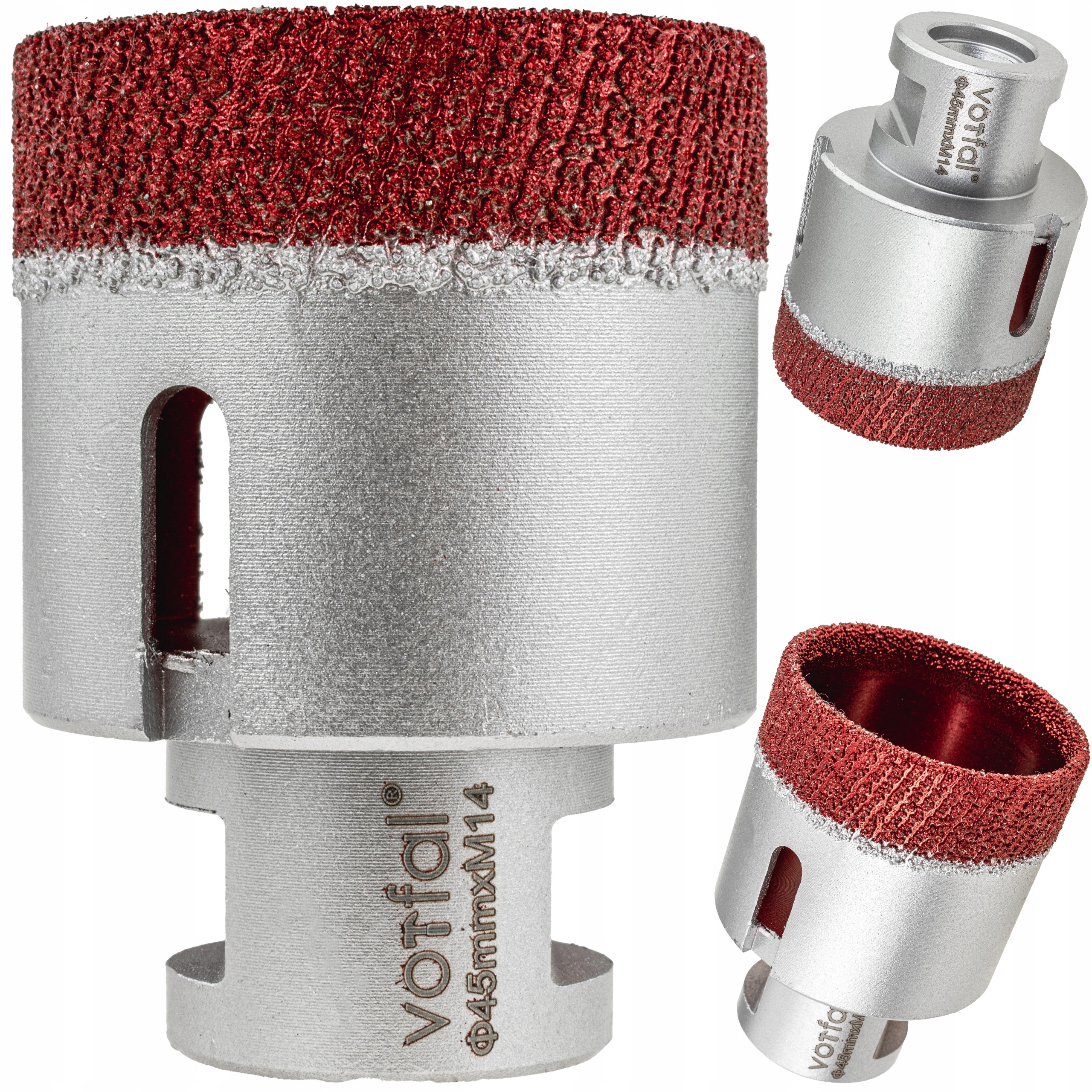 Wiertło Diamentowe 45MM Otwornica Diamentowa M14 Do Twardego Gresu Na Sucho