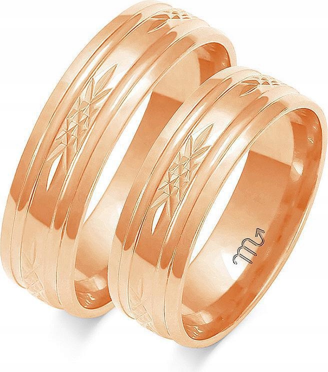 Zlatý snubní prsten na svatba pro pár 14K 585 vel. 23 24 25 dámský s gravírováním