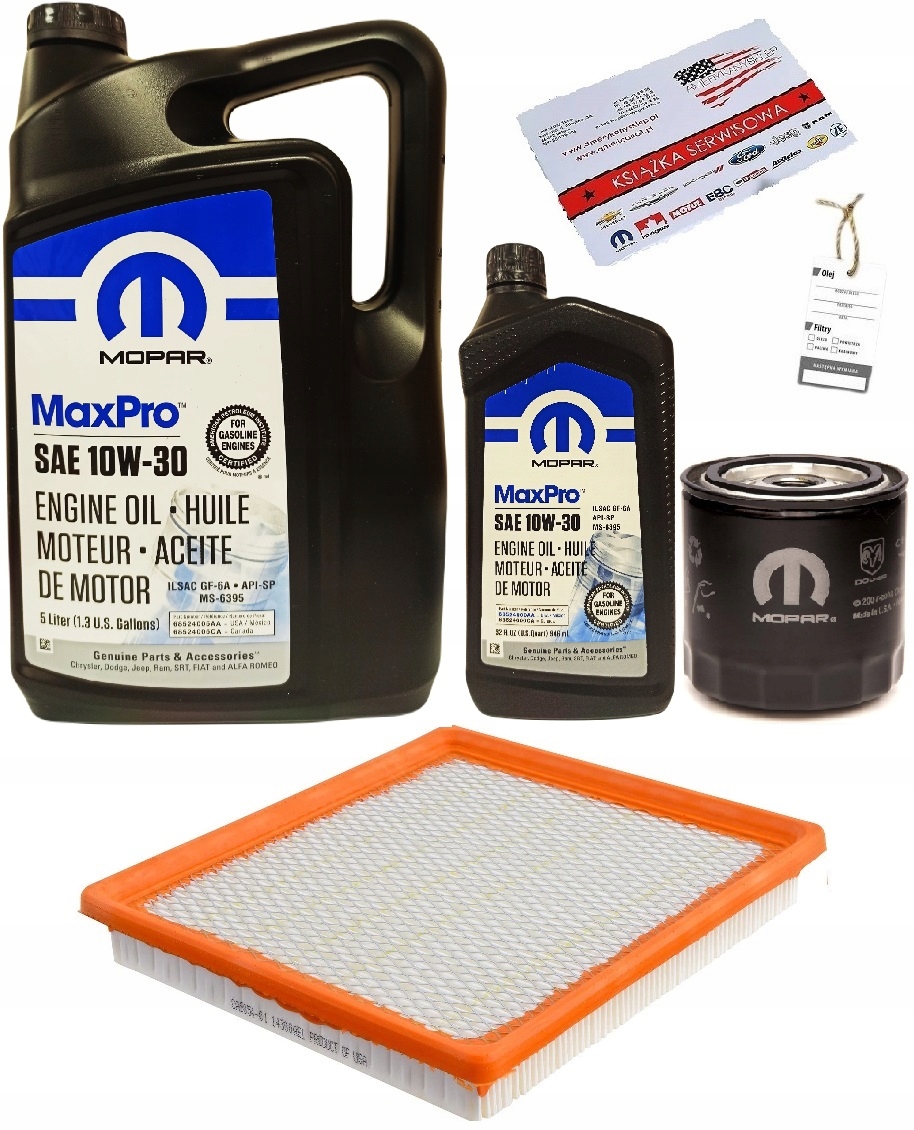 MOPAR 10W30 + FILTRY DODGE JOURNEY 3,5 2009-2010