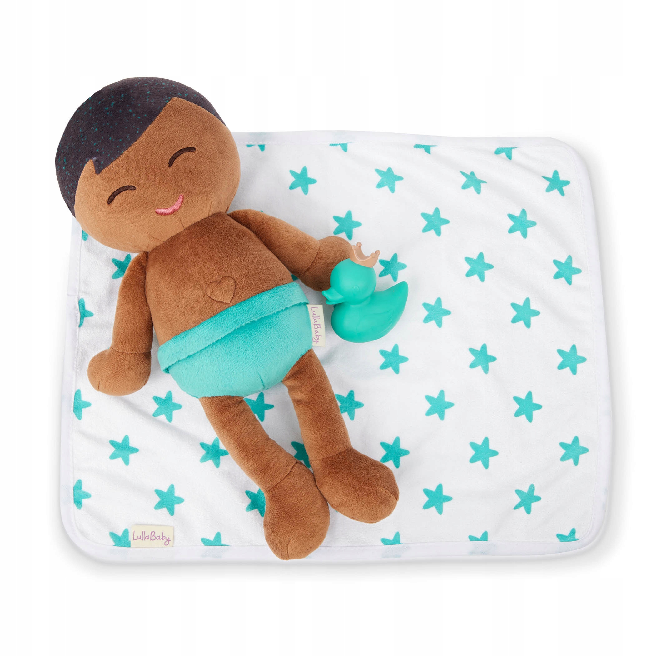 Lalka-przytulanka do kąpieli LullaBaby Chłopiec Brunet