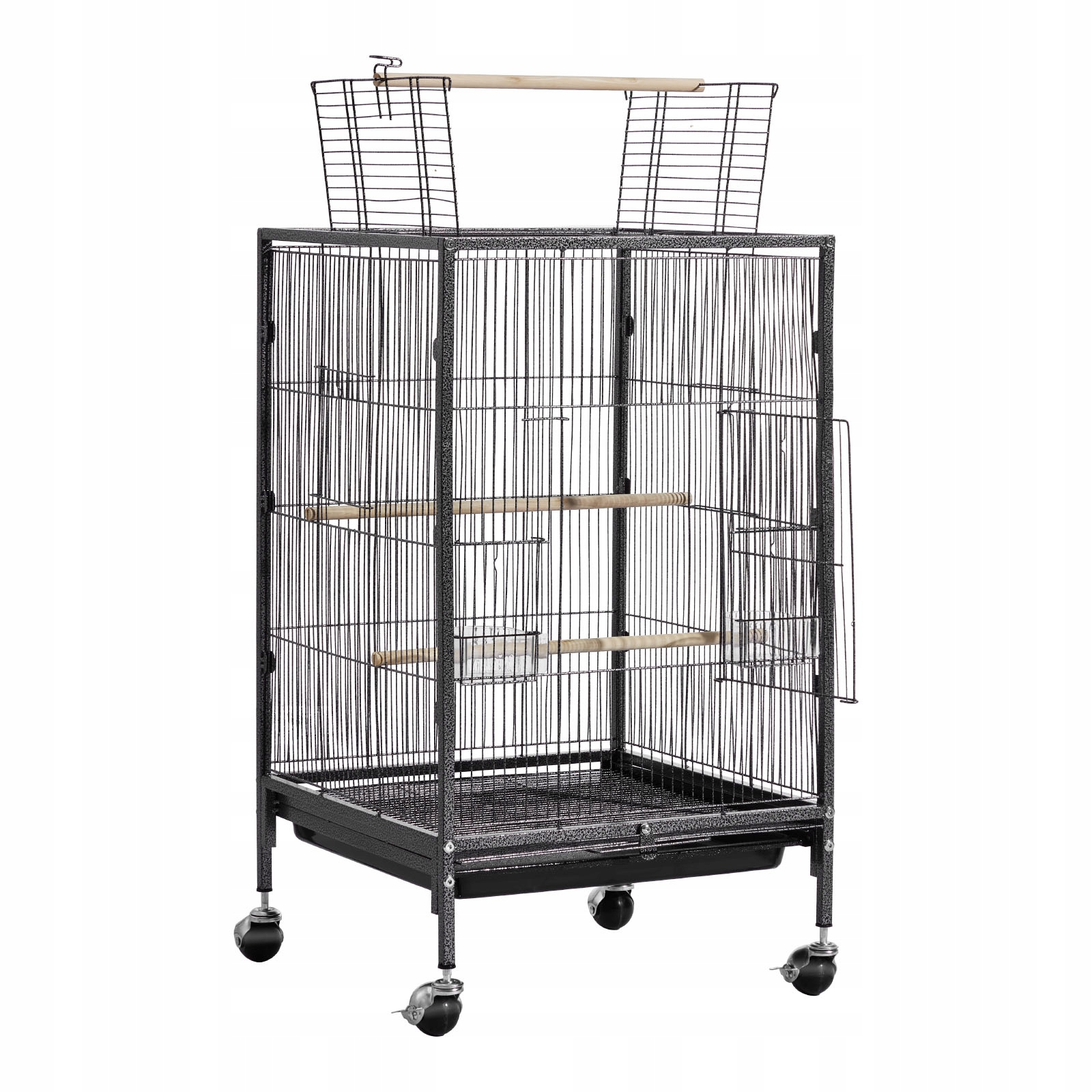 Levně Vevor Klec pro ptáky 46x46x77CM otevřená z hory s hřady a krmítkem