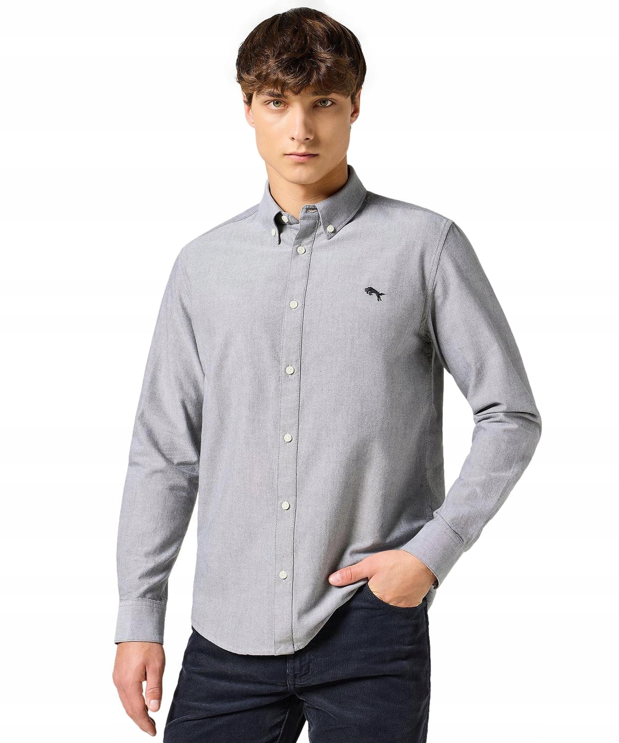 Košile Wrangler Oxford Shirt 112357230 Grey L