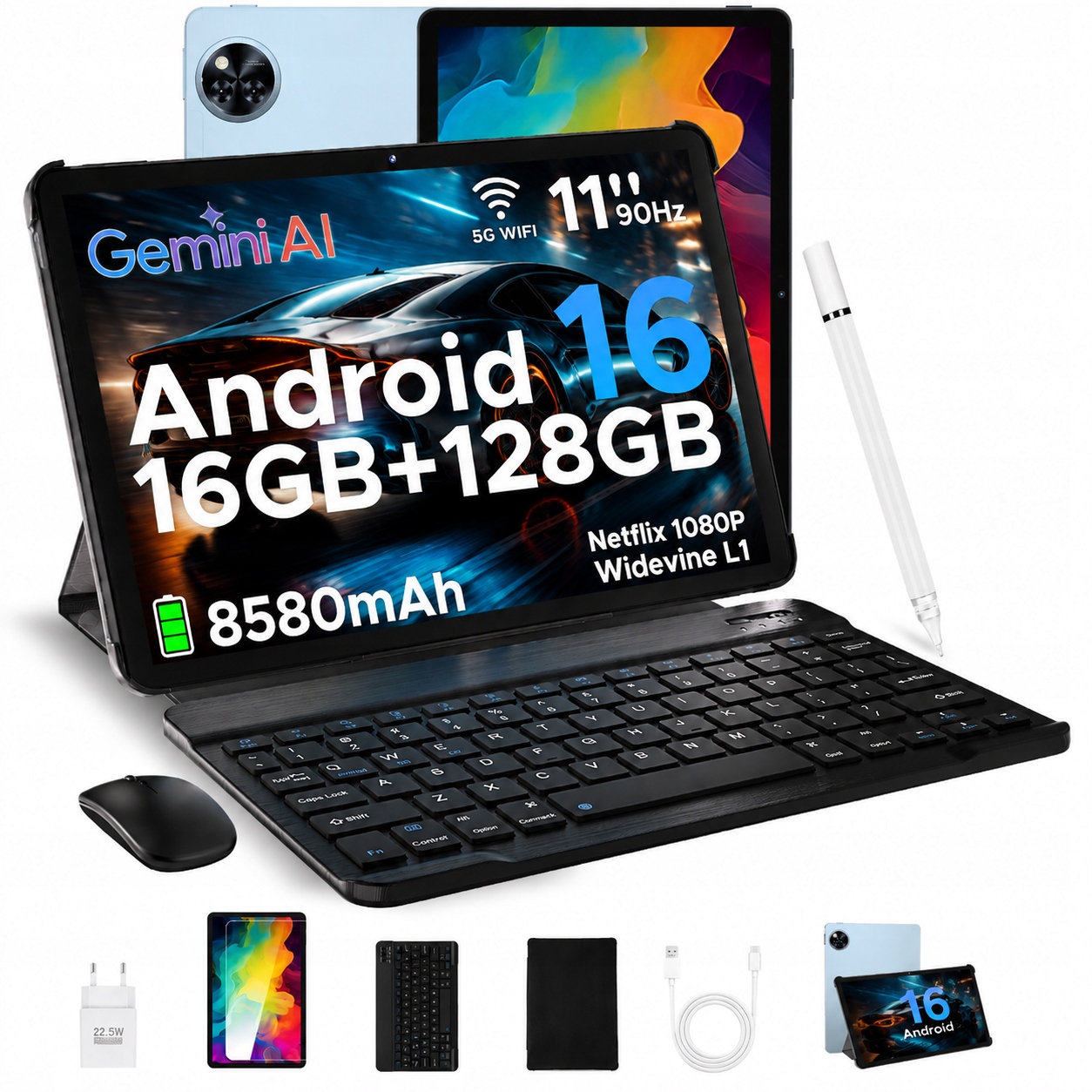 Tablet Doogee U11 Android 16 s klávesnicí 11“ 16 (4+12)/128 Gb 2 Tb 8580 mAh Otg