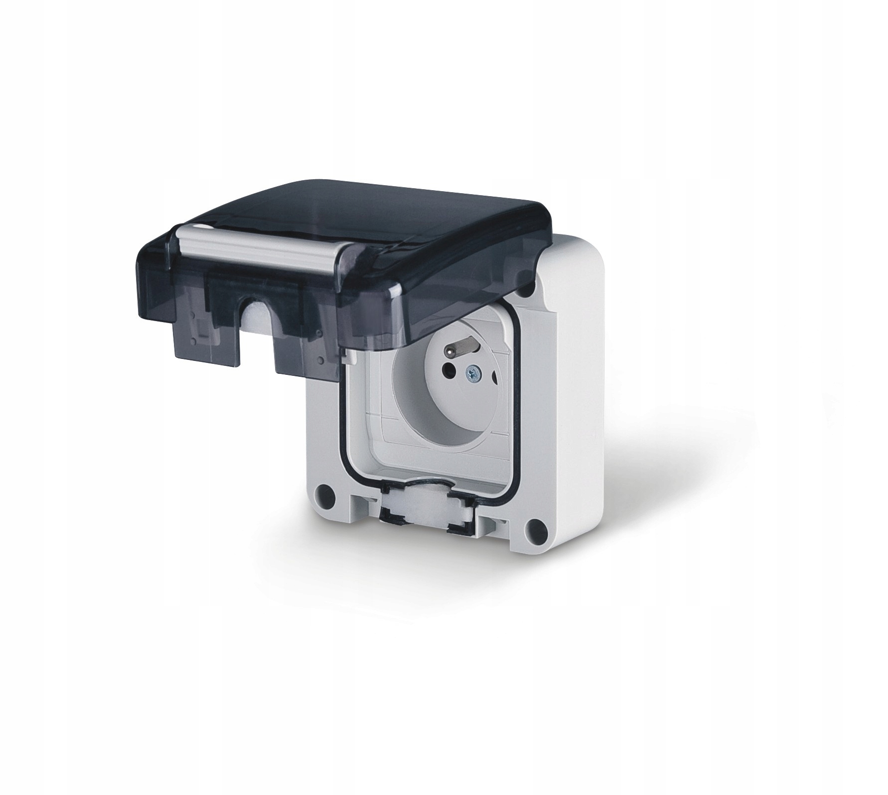 Gniazdo szczelne IP66 ścienne Scame szary 137.4411