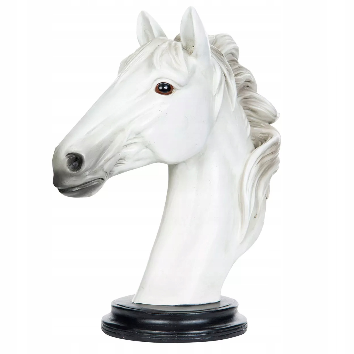 Dekorativní Figurka Hlava Koně bílý kůň jízda do obývacího pokoje 28 cm
