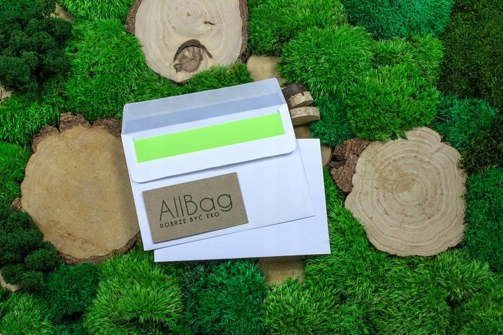 Koperty BIUROWE LISTOWE C6 białe SK samoklejące EKO 1000 sztuk Kolor biały