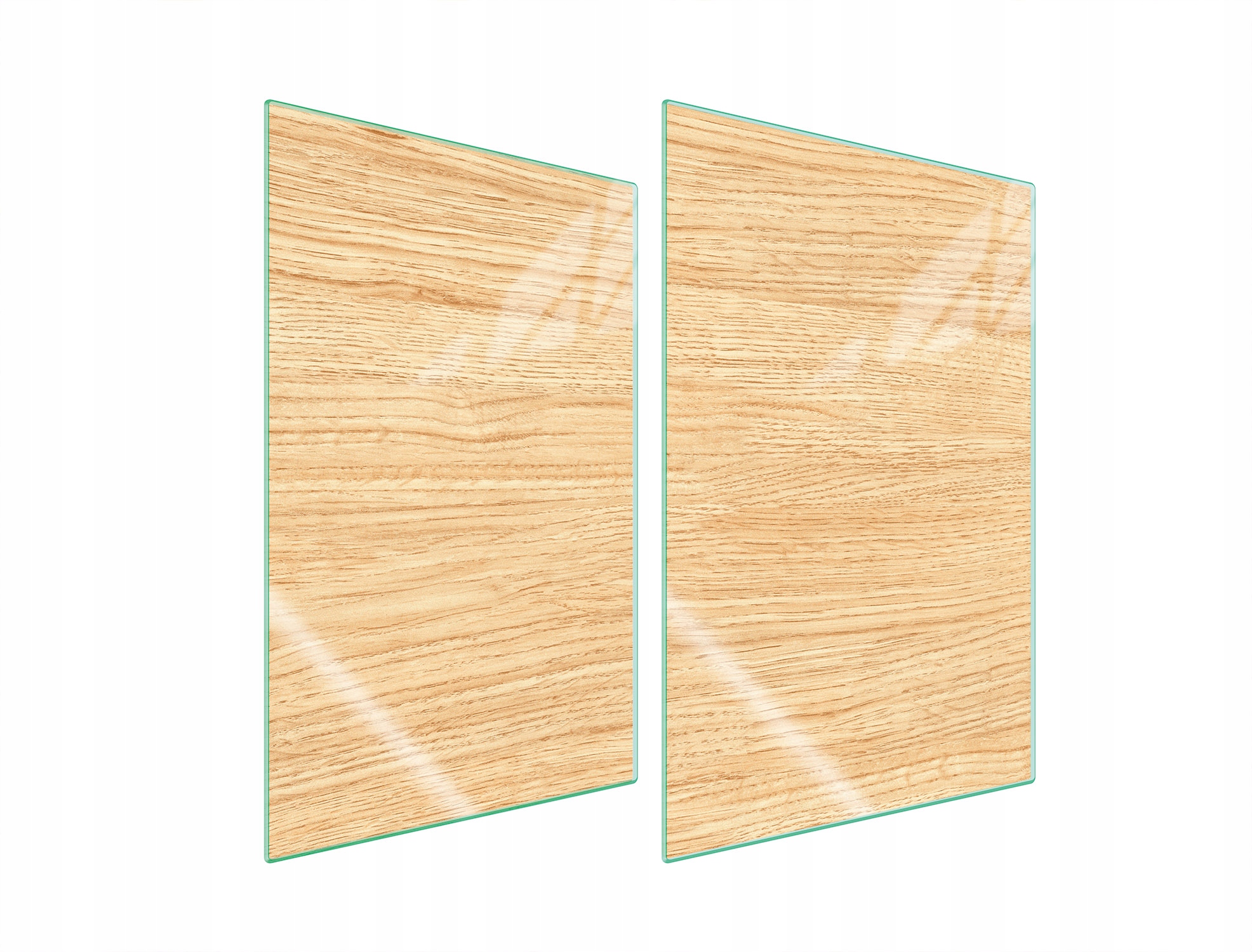 Skleněná Ochranná Deska Do Kuchyně 2x35x52 Dřevo Tvrzené Sklo