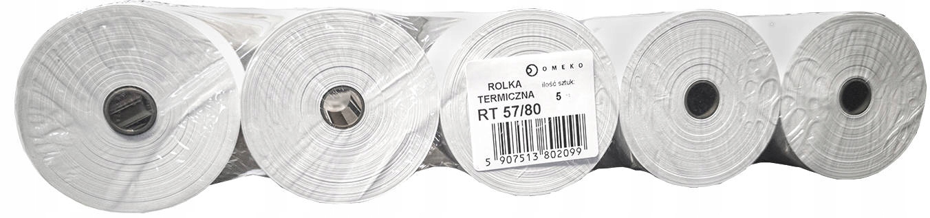 Rolka termiczna 57 x 80 m do kas termiczne 5 szt.