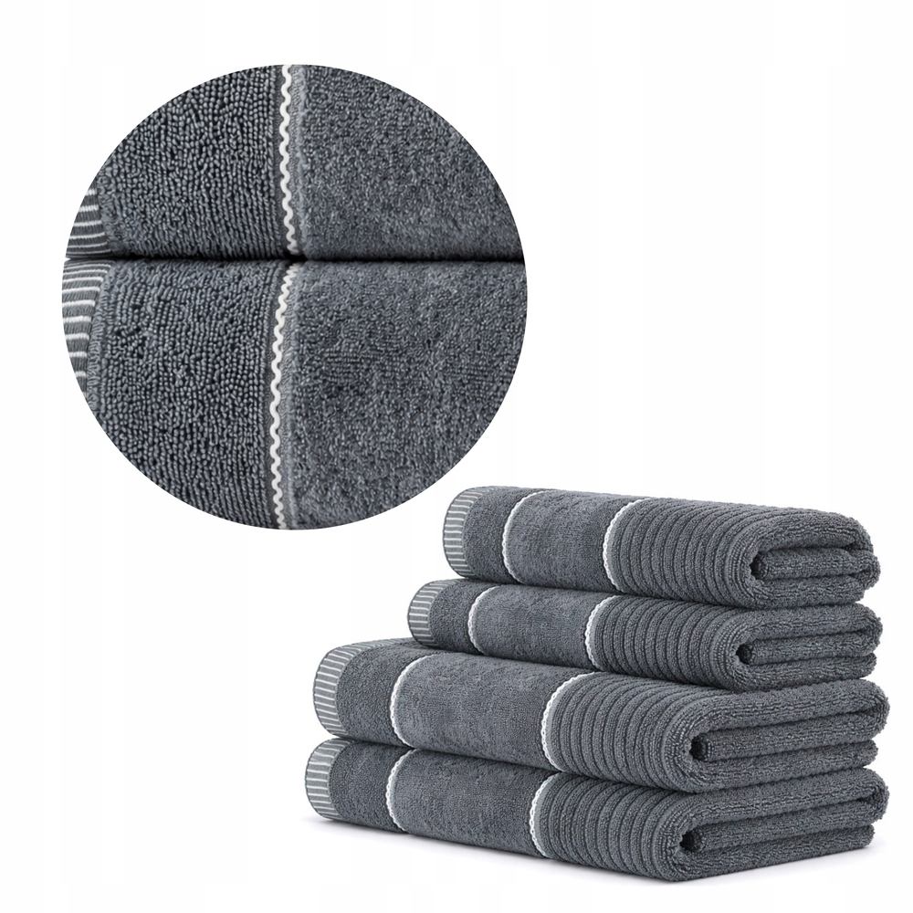 Sada ručníků Teo 4 ks – 2x 70x140 2x 50x90 cm Bavlna 470 g/m2