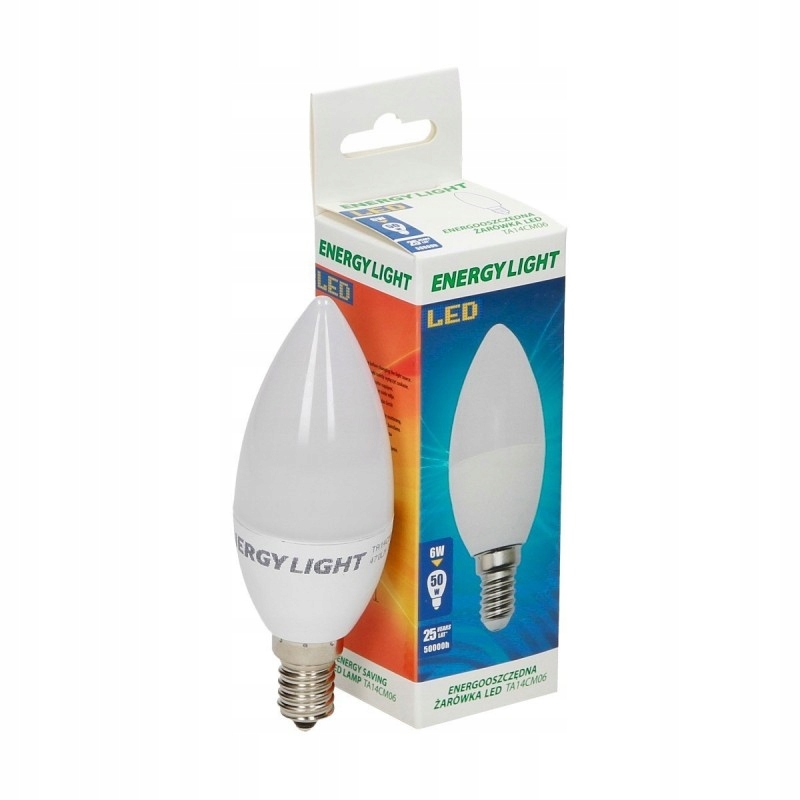

Żarówka Led świeczka 6W 50W E14 mały gwint ciepła