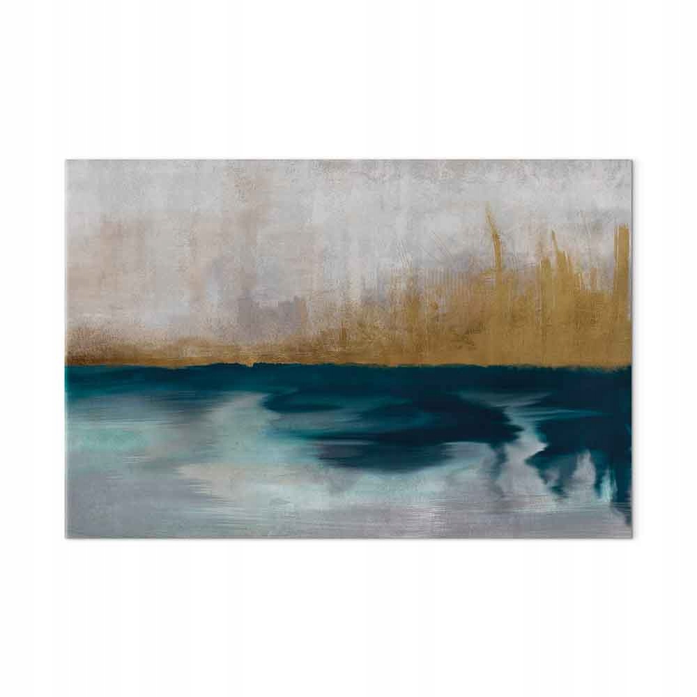 Obraz na plátně Abstrakce Krajina Voda Jezero Tráva Mlha 90x60 cm