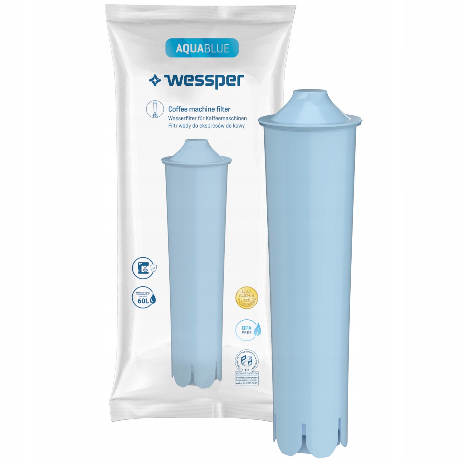 

1x Filtr Wessper Aqua Blue Do Ekspresu Jura Ena