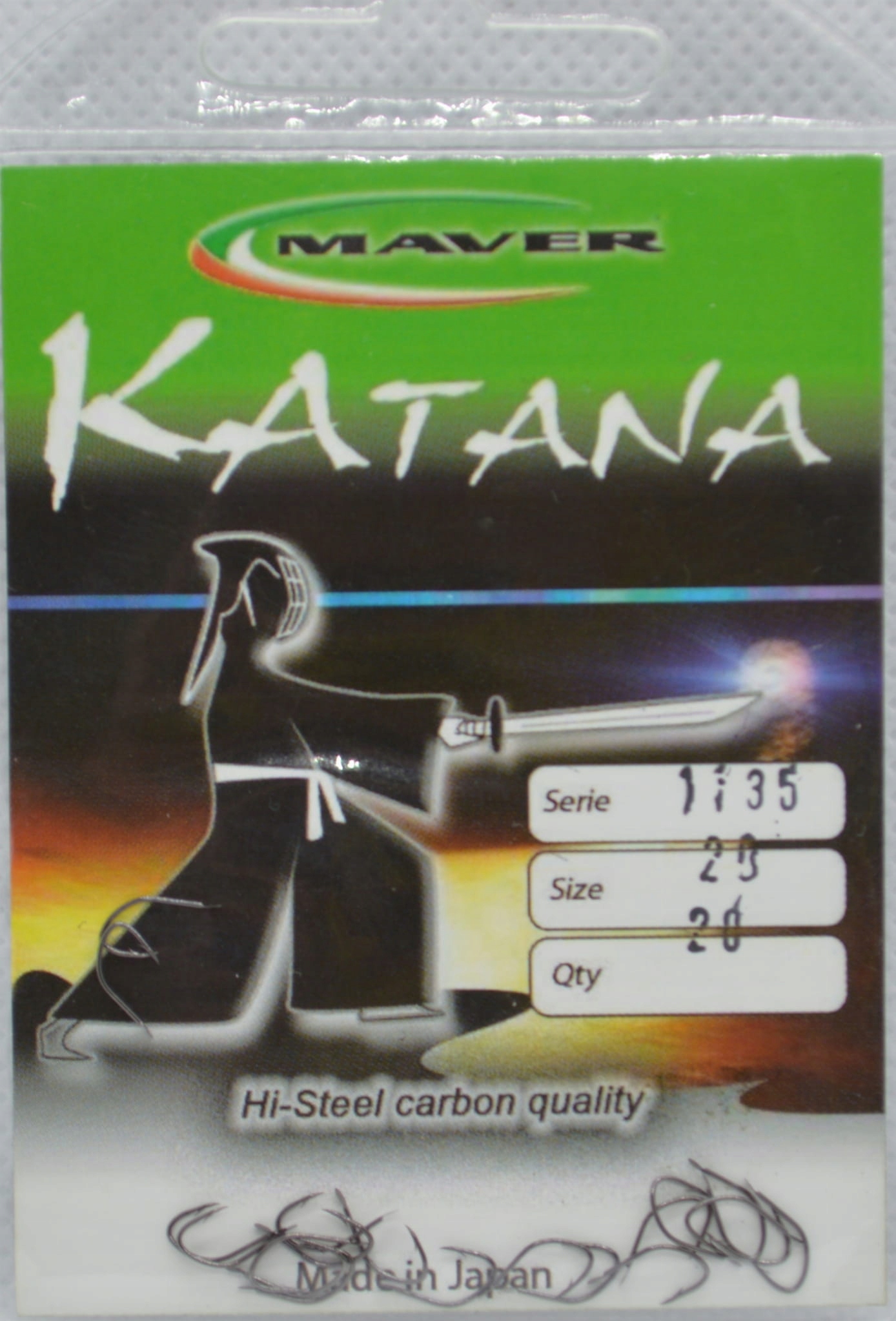 Haczyki Maver Katana 1095 rozm22 20szt czarne