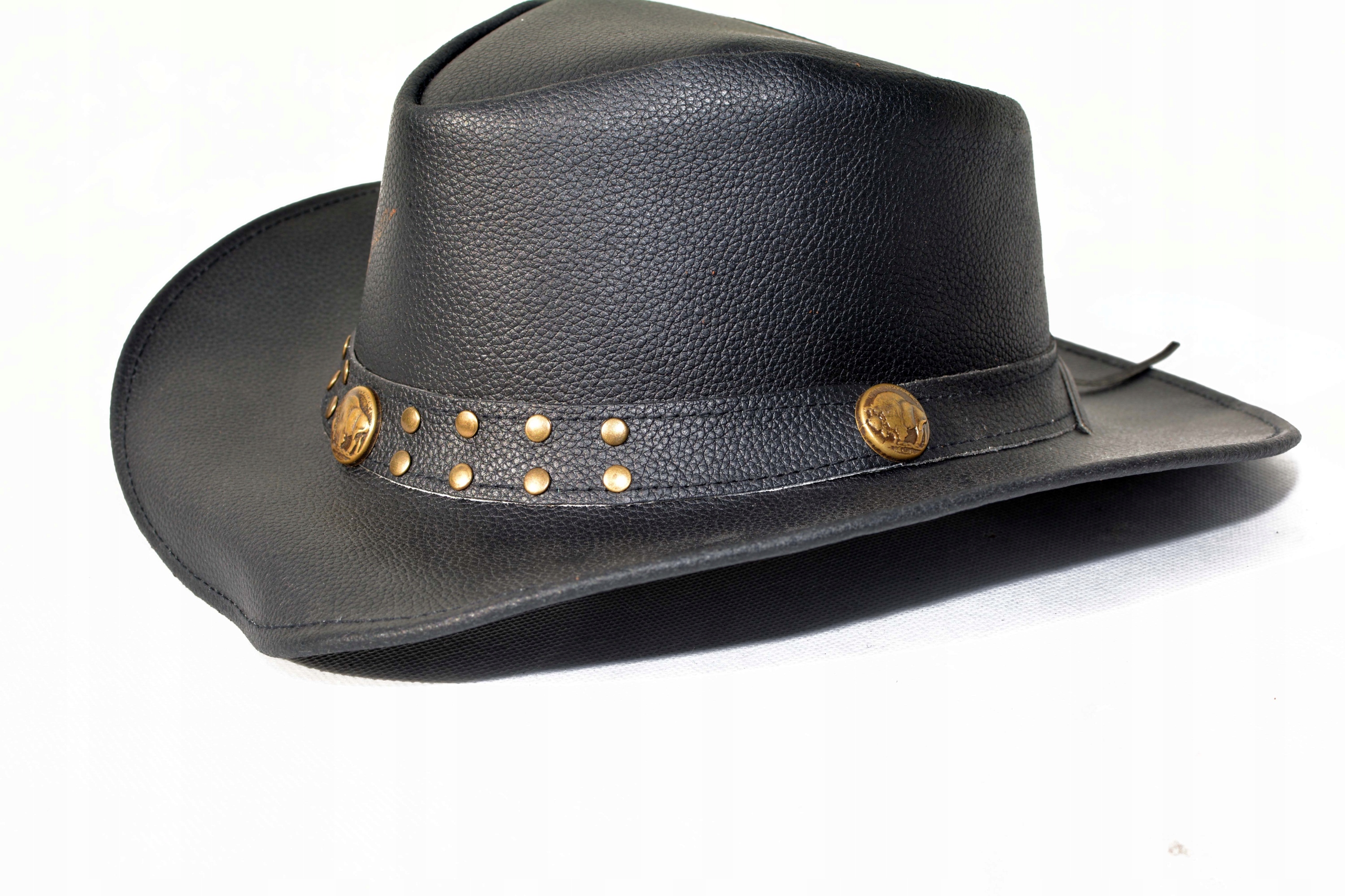 Klobouk Western Usa Přírodní Hovězí Kůže R.59/60 Nový Model