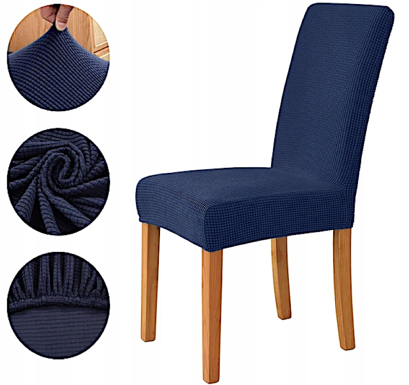 Pokrowce na krzesła, czarny 3d Wzór kostki Marka inny