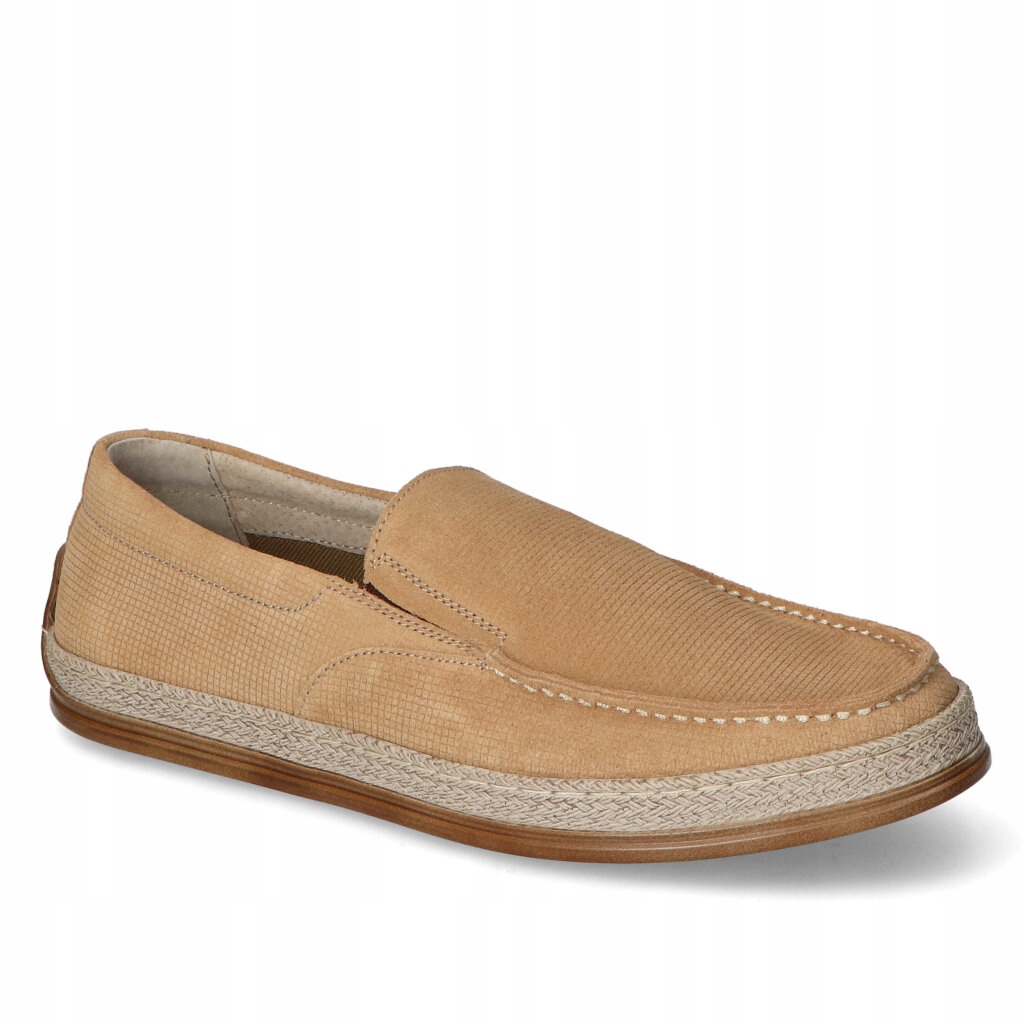 Mokasíny Ryłko IDGF05_1YC Béžový semiš 42