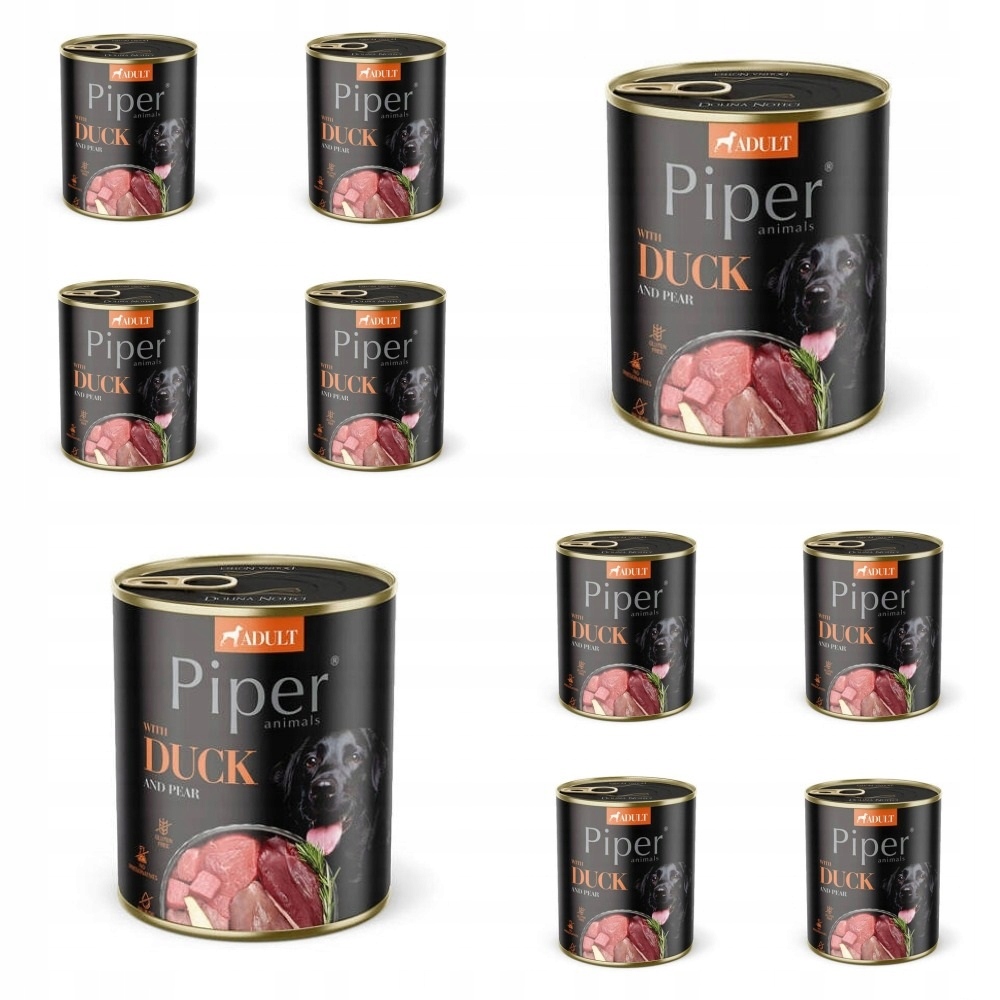 Levně Krmivo Pro Psa S Kachnou 800G Piper x 10 Kusů