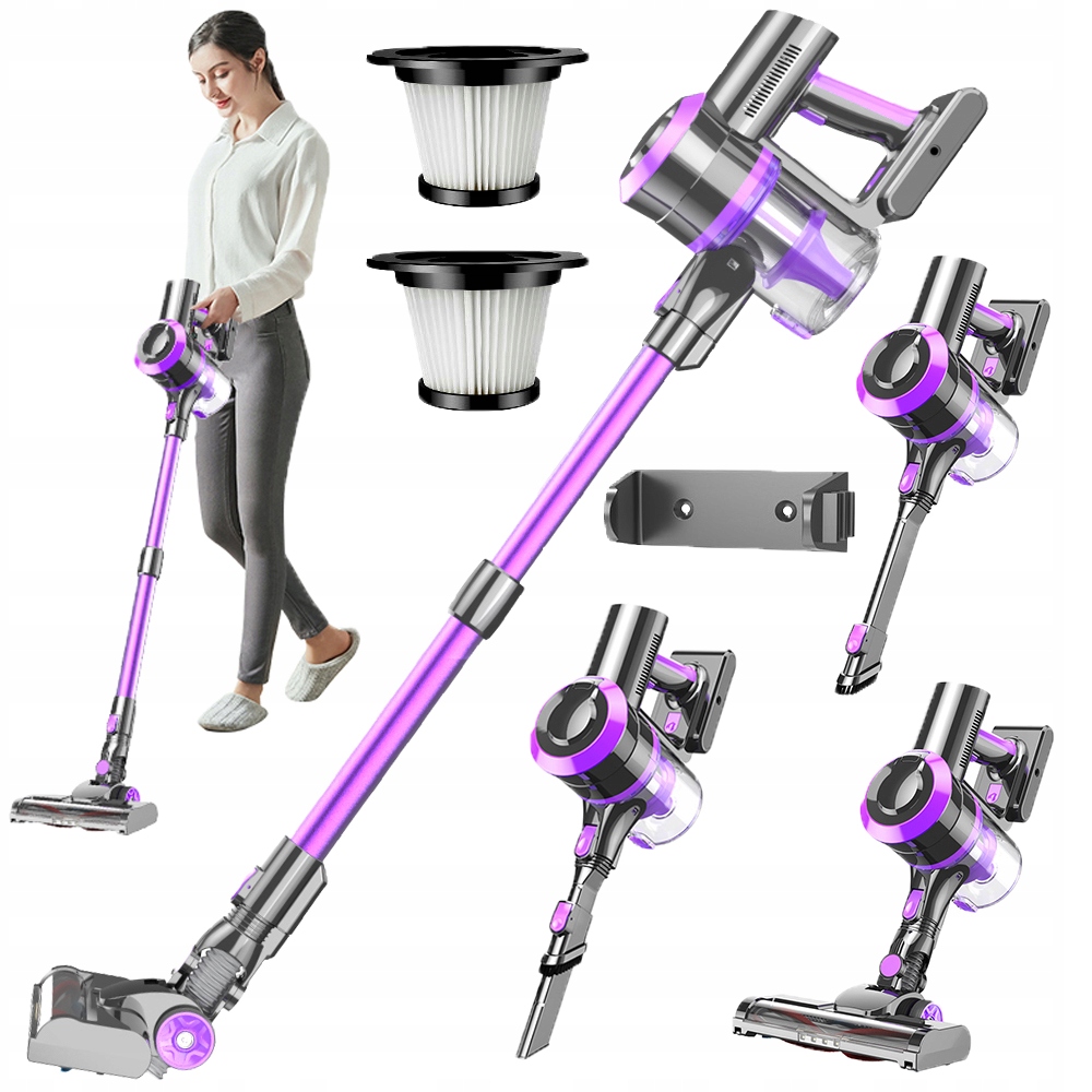 Tyčový Vysavač Bezdrátový Vysavač Pro Domácí Spotřebiče Jemný Bezsáčkový 4V1 400W
