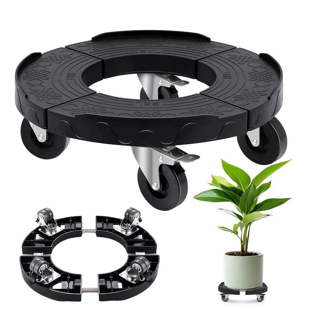 Podstavec Pod Květináče Na Kolečkách 360° 38-48 CM, Nastavitelný, 220 Kg, Všestranný