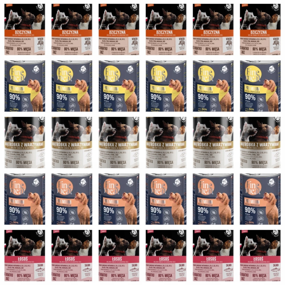 Pet Republic mokra karma dla psów mix smaków 30x400g