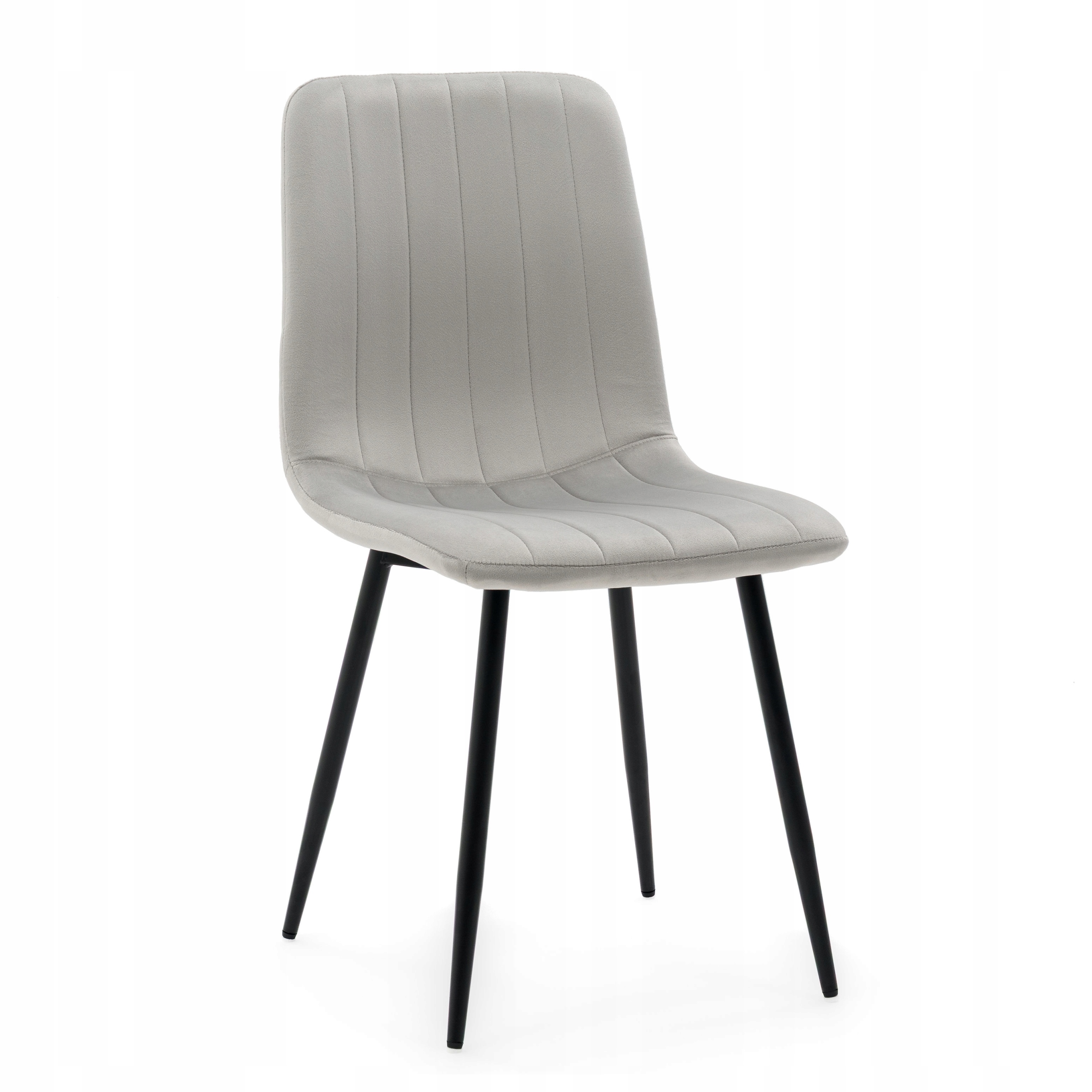 Čalouněná Židle Do Obývacího Pokoje Velur Samet Gela Světle Šedá