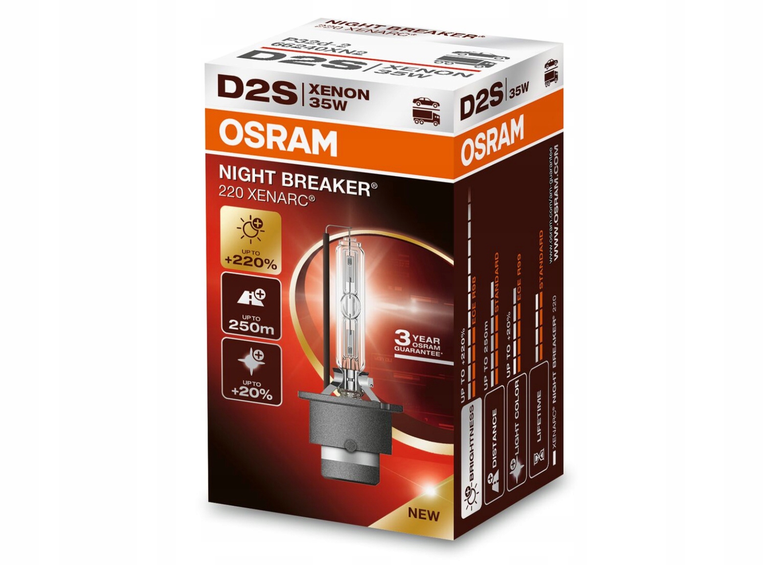 Osram Xenarc Night Breaker D2S xenónová výbojka, 35 W, P32d-2, 1 ks