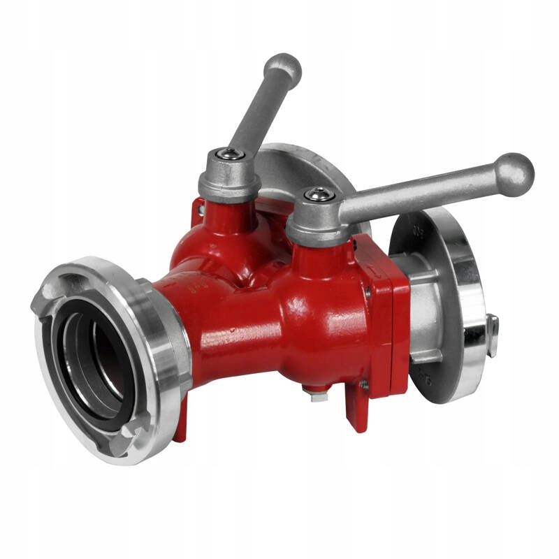 Rozdzielacz strażacki 75/ 2x52 z zaworami kulowymi