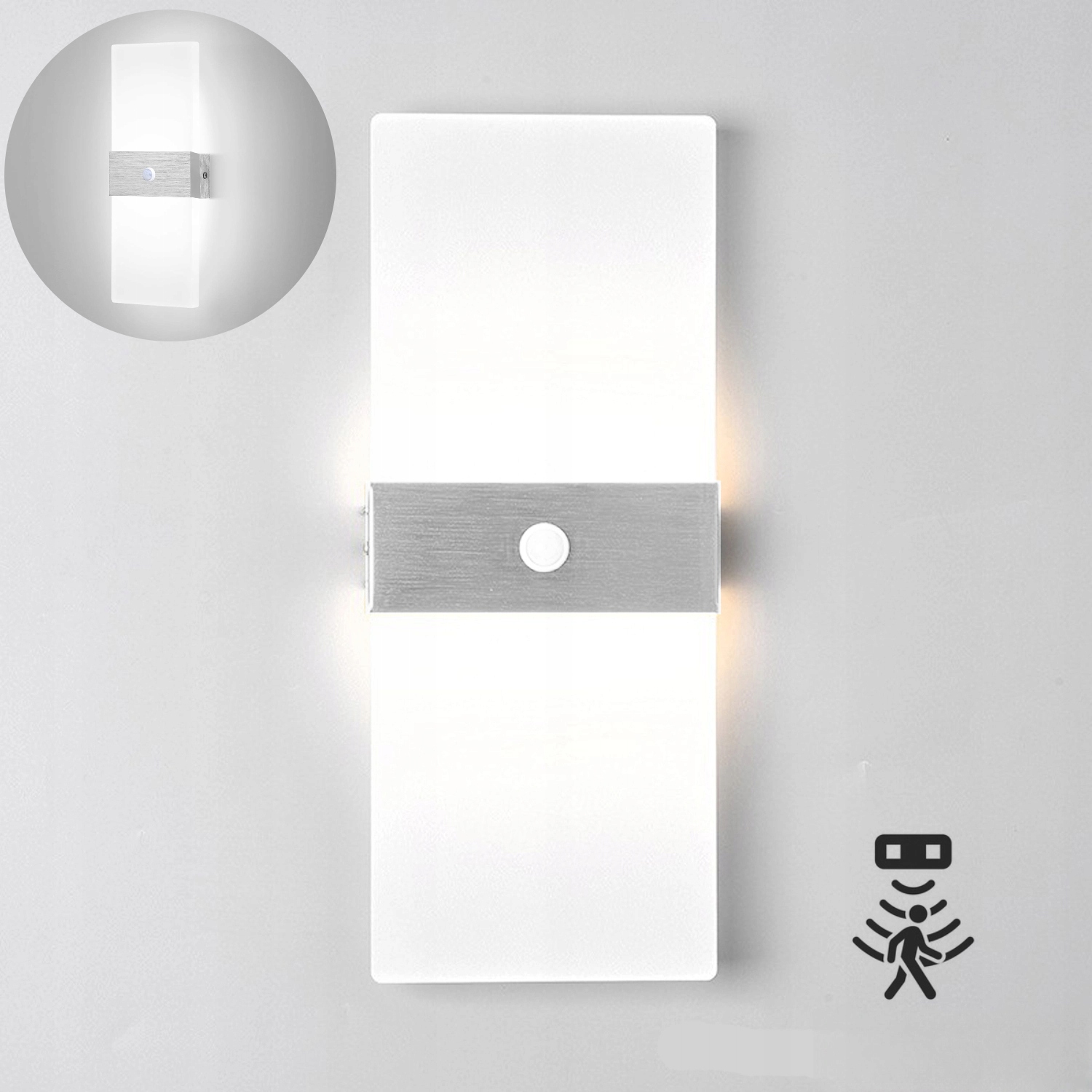 Czujnik Ruchu Kinkiet Wewnętrzny Zewnętrzny Led 16W Wodoodporny