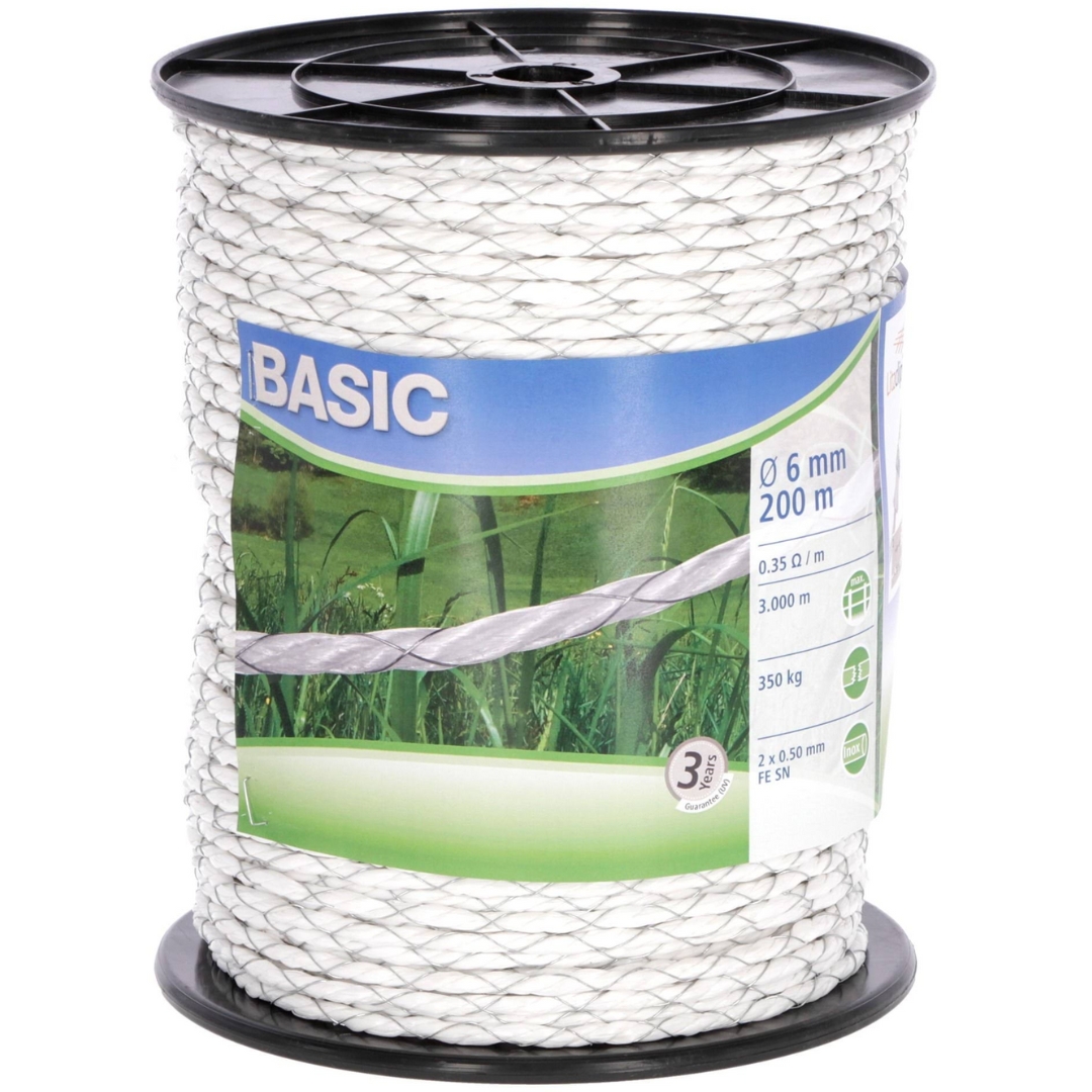linka splotka Gruba mocna BASIC 6mm x 200m PASTUCH