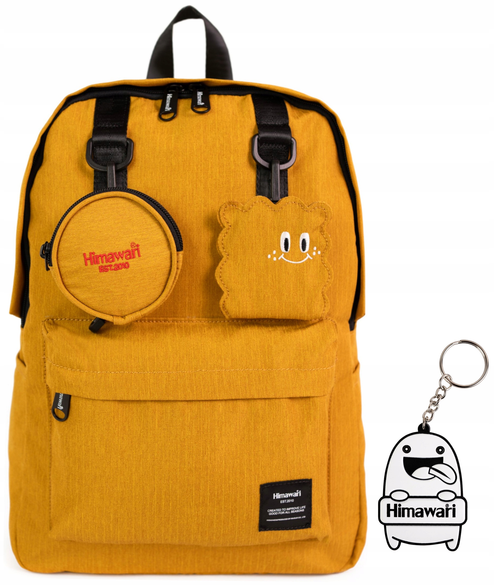 Školní batoh Himawari Pupil pro holku kluka malý, lehký žlutý