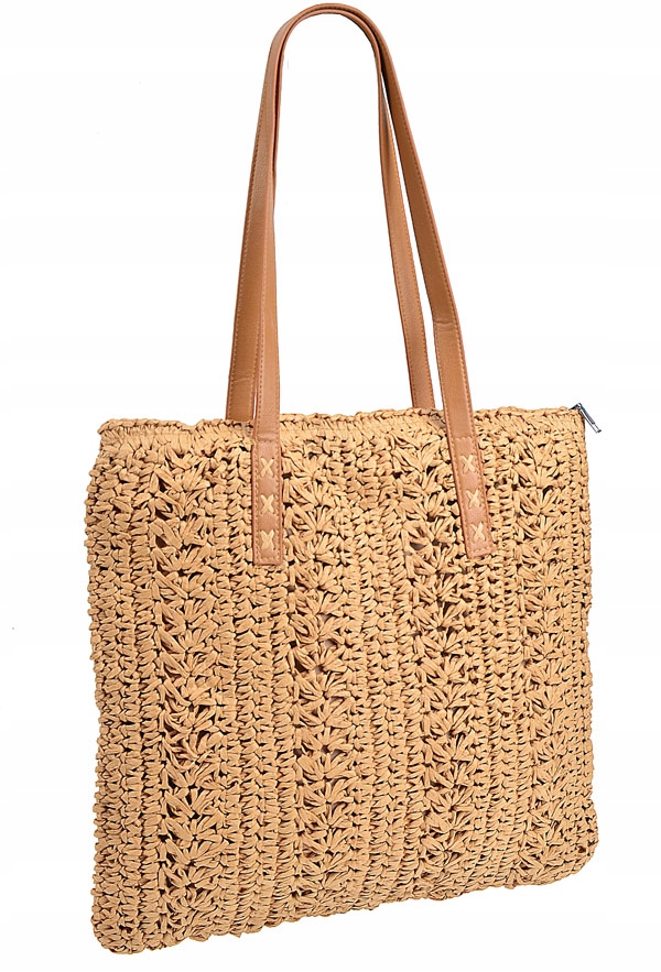 TURBO BAGS TOREBKA damska worek KOSZYK słoma NA RAMIĘ żółty Marka inna