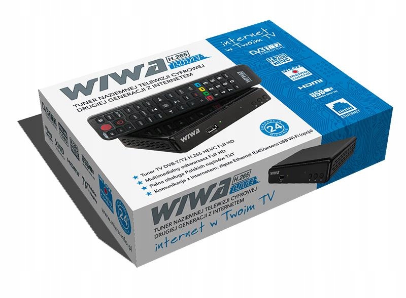 Tuner DVB-T/T2 WIWA H.265 LITE Szerokość produktu 14.5 cm