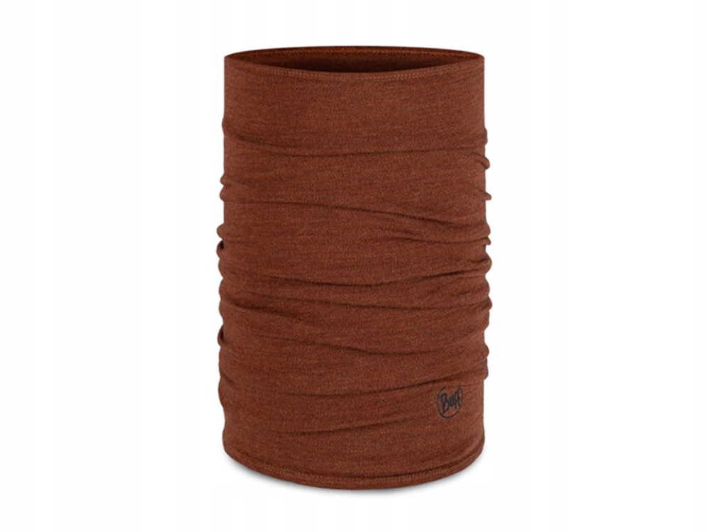 Buff komin chusta ciepła wełna merino midweight cinnamon jesień zima