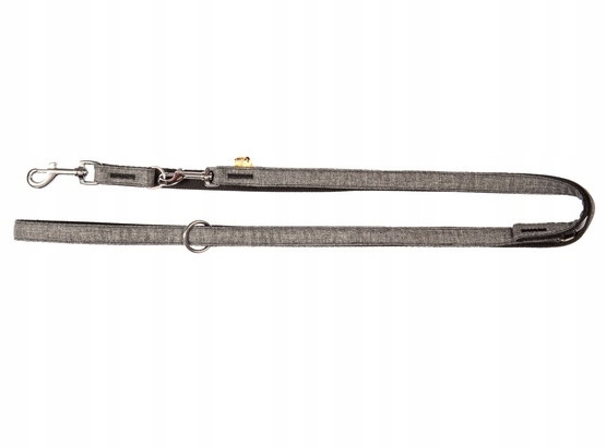 Levně Dingo Vodítko prodloužená Scandi 2x220 cm šedá