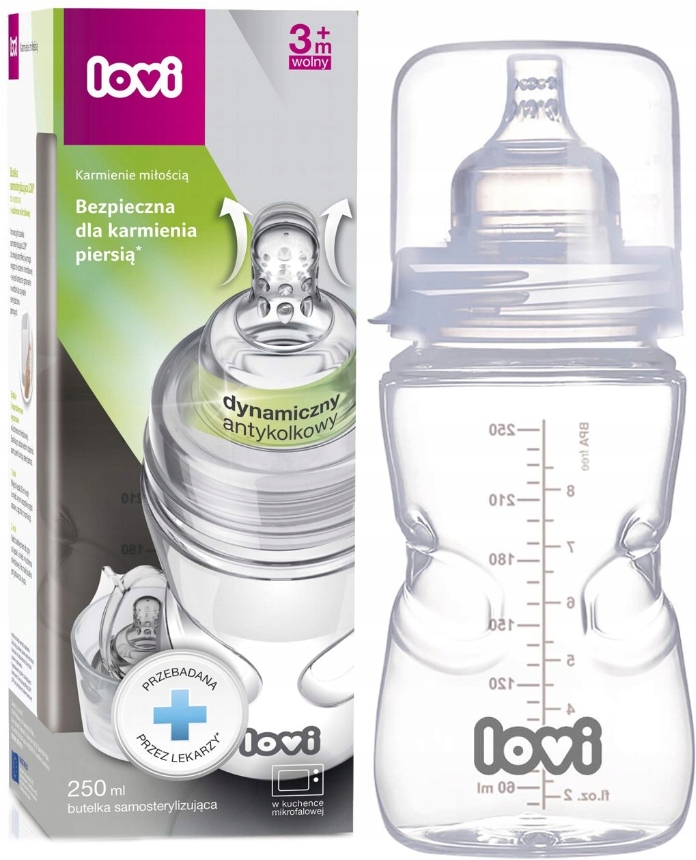 LOVI Butelka samosterylizująca 3+ m 250 ml